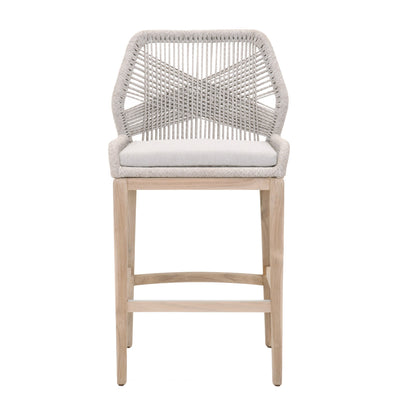 Loom Outdoor Bar Stools Taupe & White