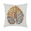 metallic leaf throw pillow