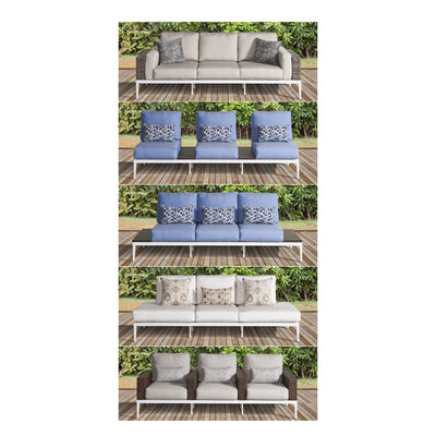 Stevie Loveseat Sofa with wraparound cushion - Color Options