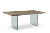 Sand Grey Glass Dining Table