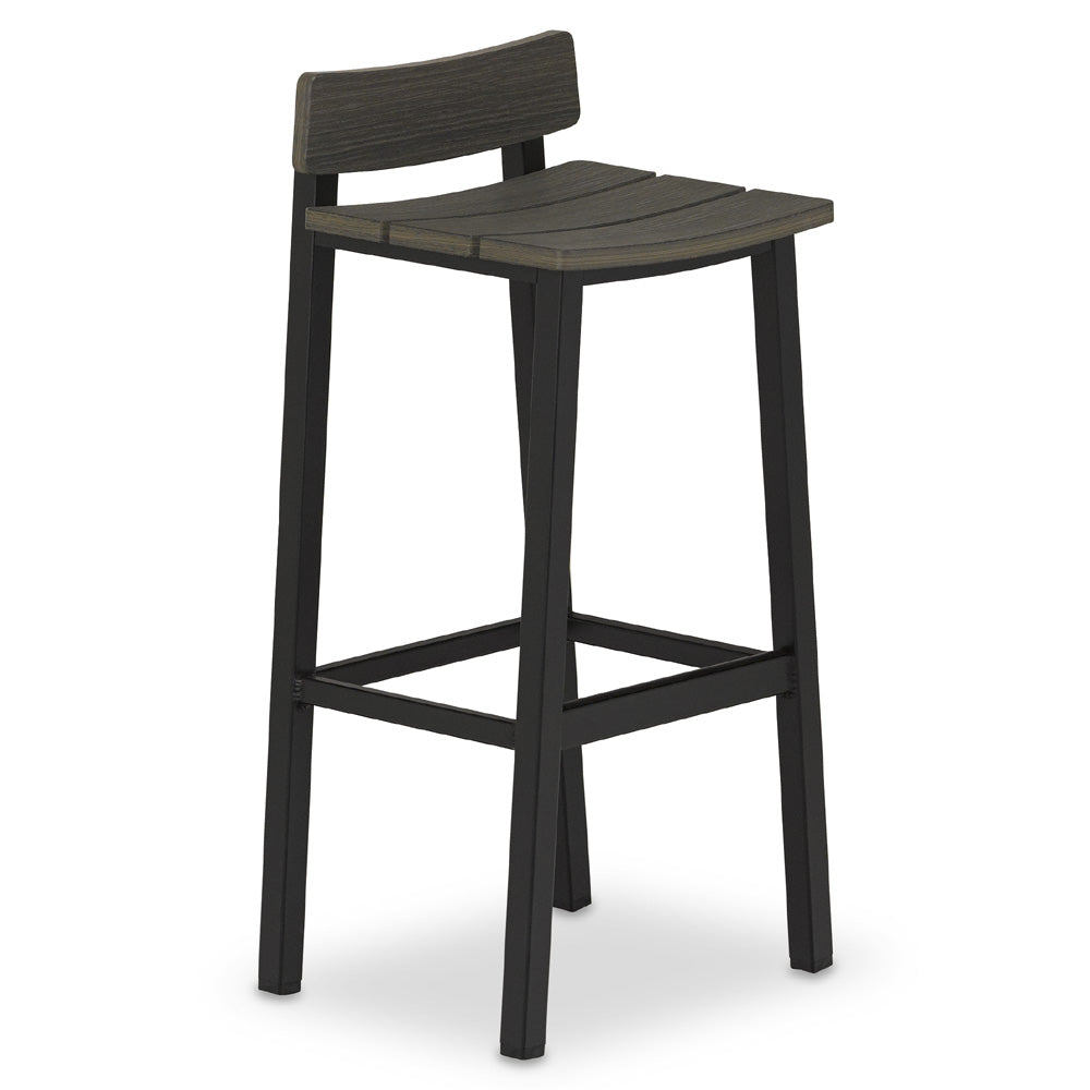 Bazza Low Rustic Back MGP Bar/Counter Stools - Outdoor Dining Chairs - - Greathouse