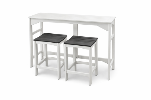 Abaco 3 pce Bar/Counter Set - poly lumber material - SAVE 20% - Marine Grade Polymer - - Greathouse