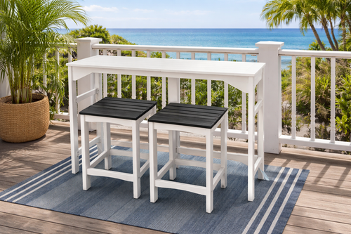 Abaco 3 pce Bar/Counter Set - poly lumber material - SAVE 20% - Marine Grade Polymer - - Greathouse