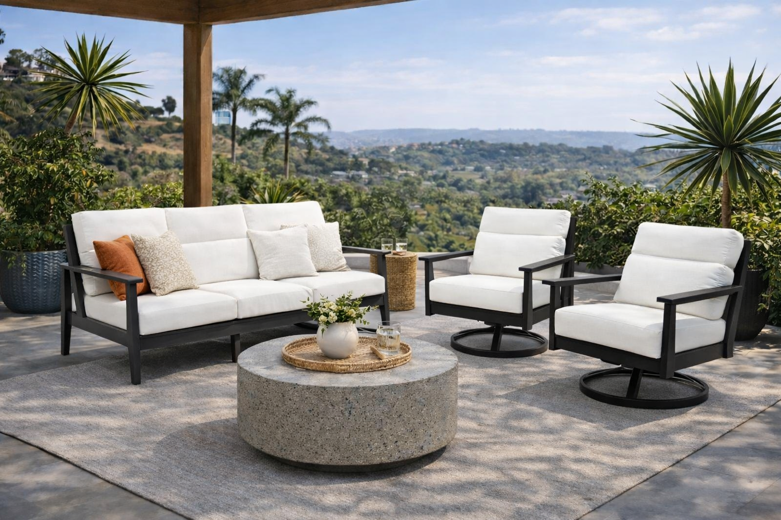 Abaco High Back Seating Set - Poly lumber material - SAVE 15% - Marine Grade Polymer - - Greathouse