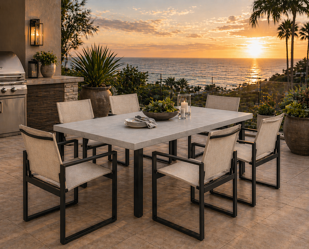 Concrete Rectangular Dining Table 42 x 84