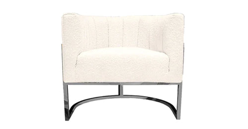Art Deco Boucle Accent Chair - Accent Chair - - Greathouse