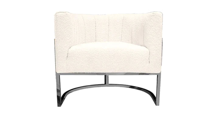 Art Deco Boucle Accent Chair