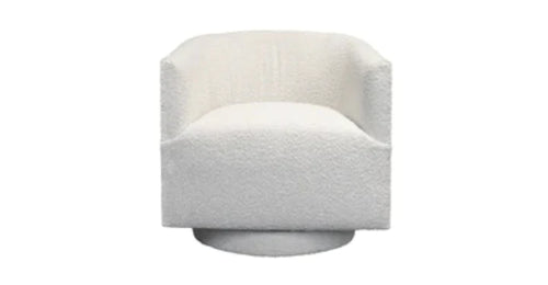 Barrel Boucle Swivel Chair - Accent Chair - - Greathouse