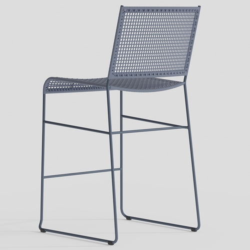 Bayfront Rope Bar Stool - Outdoor Aluminum - - Greathouse
