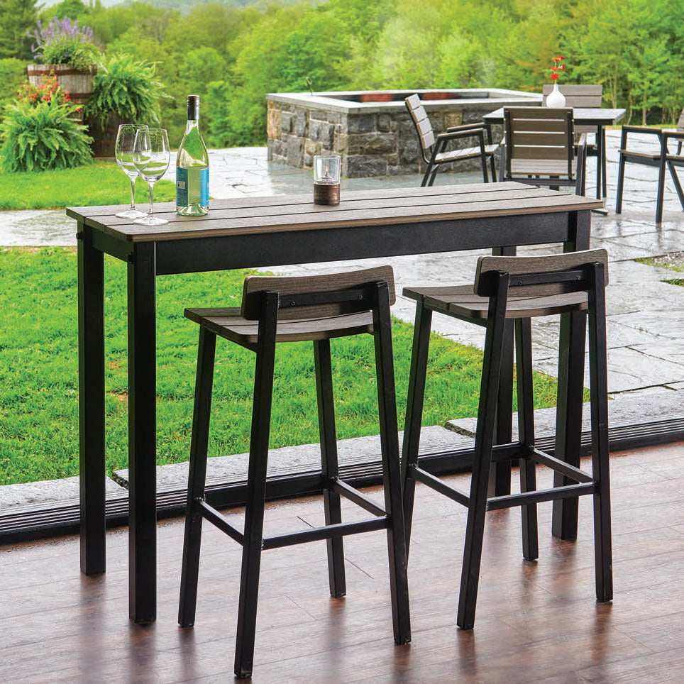 Bazza Low Rustic Back MGP Bar/Counter Stools - Outdoor Dining Chairs - - Greathouse