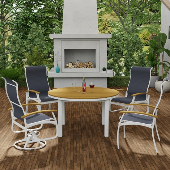 Belle Isle 54" Rustic Dining Table Set