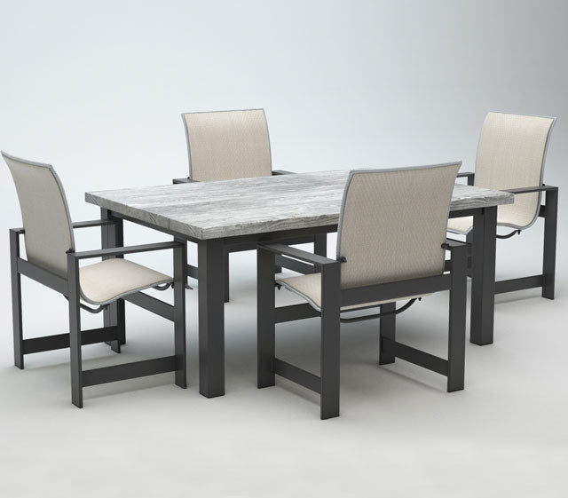 Blair 5 Pce Timber Dining Set - Outdoor Aluminum - - Greathouse