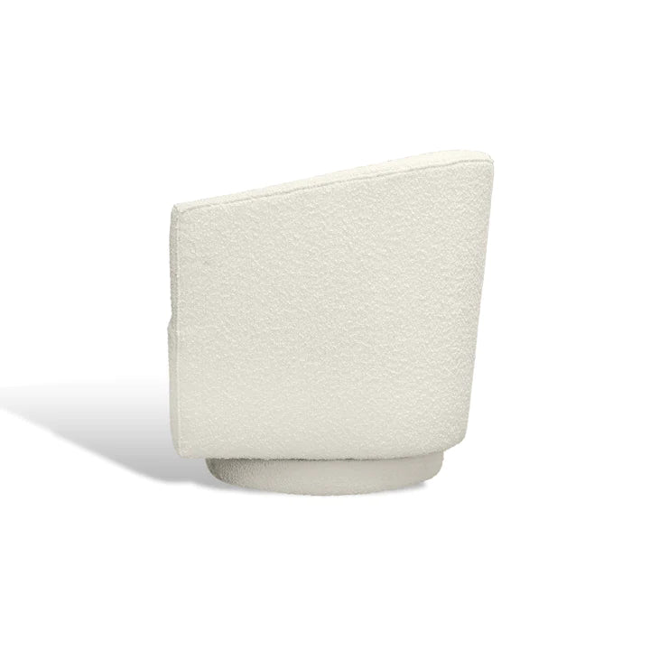 Barrel Boucle Swivel Chair