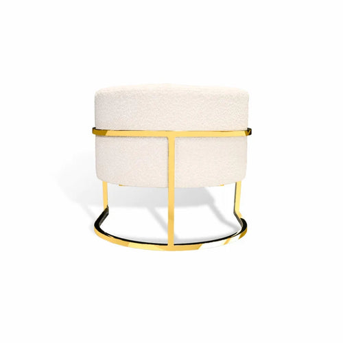 Art Deco Boucle Accent Chair - Brass - Accent Chair - - Greathouse