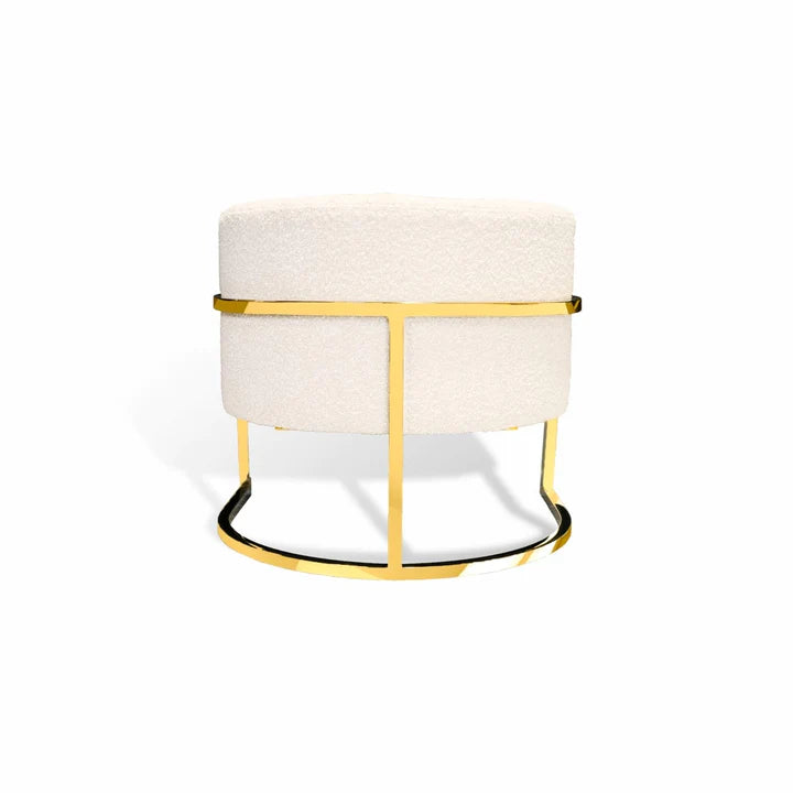 Art Deco Boucle Accent Chair - Brass