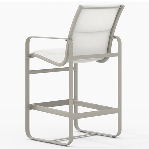 Brasilia Padded Sling Bar Stool - Outdoor Aluminum - - Greathouse