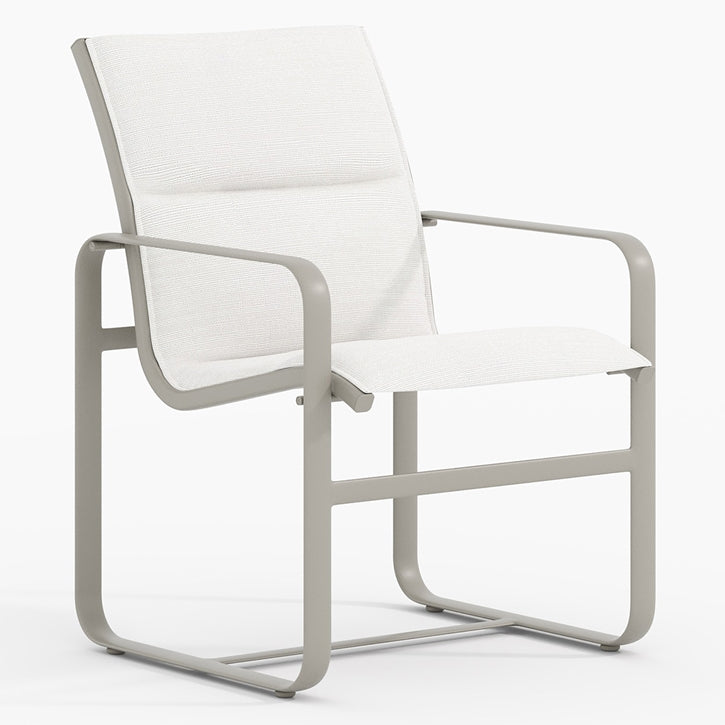 Brasilia Padded Sling Dining Chair - Outdoor Aluminum - - Greathouse