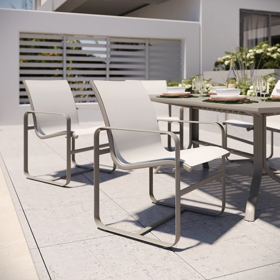 Brasilia Sling Dining Chair - Outdoor Aluminum - - Greathouse