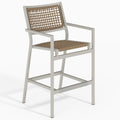 Cabana Club Rope Stationary Bar Stool - 30" - Outdoor Aluminum - - Greathouse
