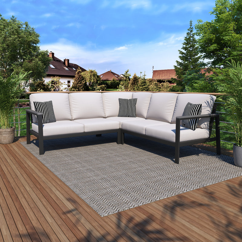 Landon Corner Sectional - Aluminum - - Greathouse