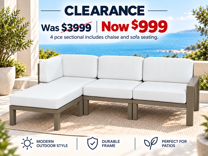 Larsen 4 Pce Sectional - 75% OFF