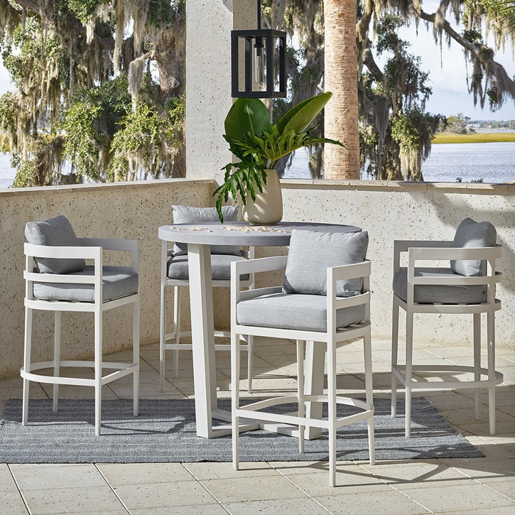 Coastal Living South Beach Sling Barstool - Outdoor Aluminum - - Greathouse
