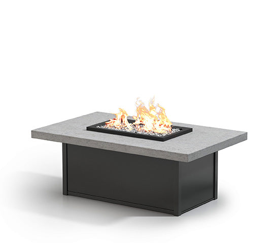 Concrete 32 x 52 Natural Series Fire Table - Outdoor Aluminum - - Greathouse