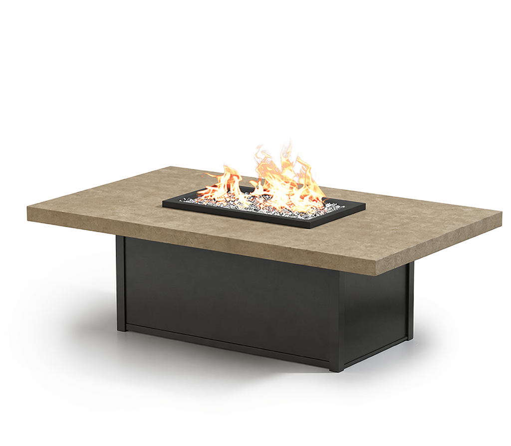 Concrete 32 x 52 Natural Series Fire Table - Outdoor Aluminum - - Greathouse