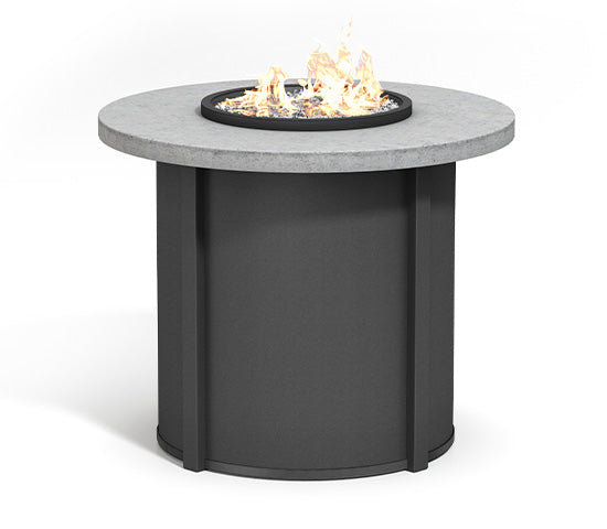 Concrete 42" Round Counter Height Fire Table