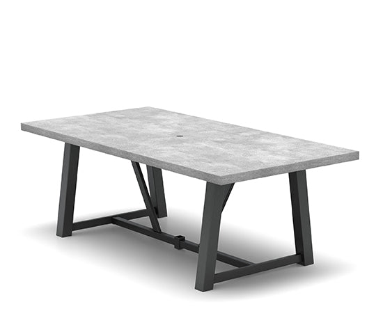 Allure 7 Pce Trestle Dining Set - Outdoor Aluminum - - Greathouse