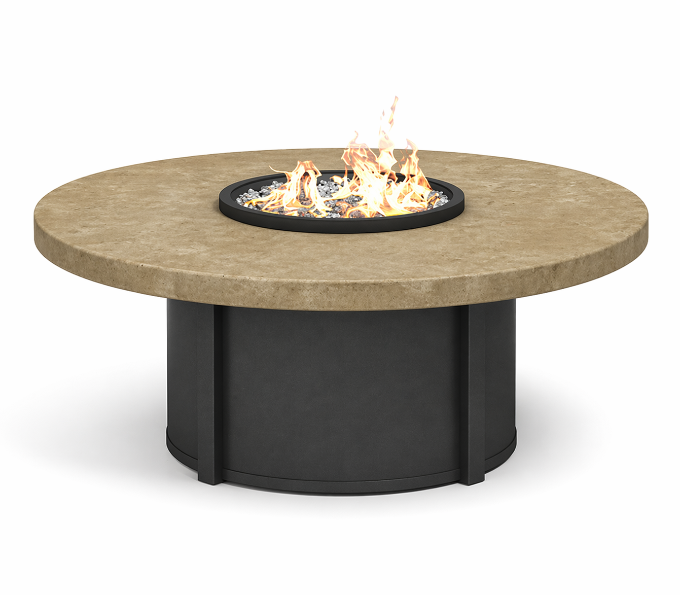 Concrete 54" Round Natural Series Fire Table