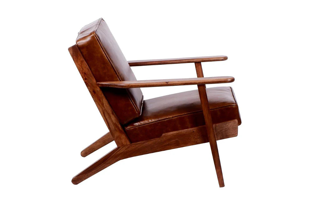 Corvallis Harvest Leather Accent Chair - Chairs - - Greathouse