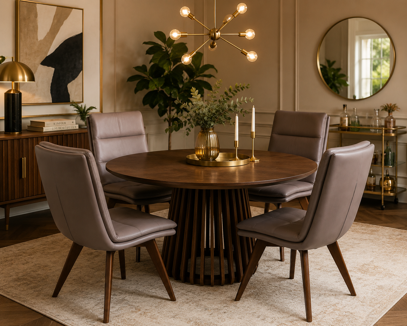 Culley 5 pce 48" Dining Set - SALE - Dining Table - - Greathouse