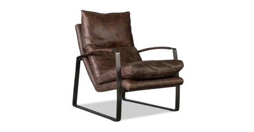 Dano Leather Accent Chair - Accent Chair - - Greathouse