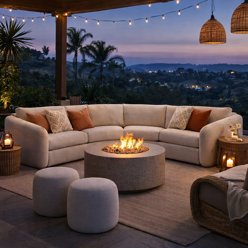 Del Sol Curved Sectional - - - Greathouse