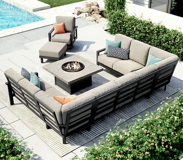 Elements 3 Pce Sectional - Aluminum - - Greathouse
