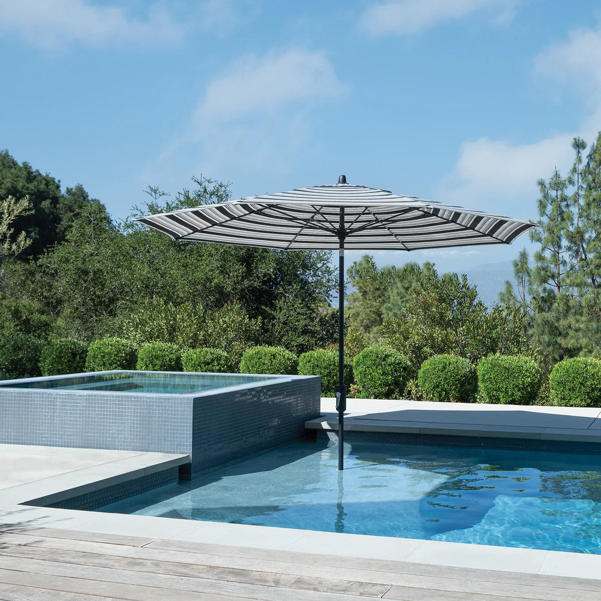 11 ft led offset patio umbrella WESTLAKE 10 Ft Solar powered LED Cantilever Offset Patio Umbrella, Royal Blue