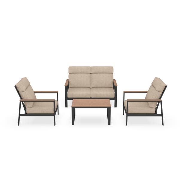 Landon 3 Pce High Back Love Seat Set - Aluminum - - Greathouse