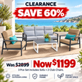Landon High Back 3 Pce Set - SAVE 60%
