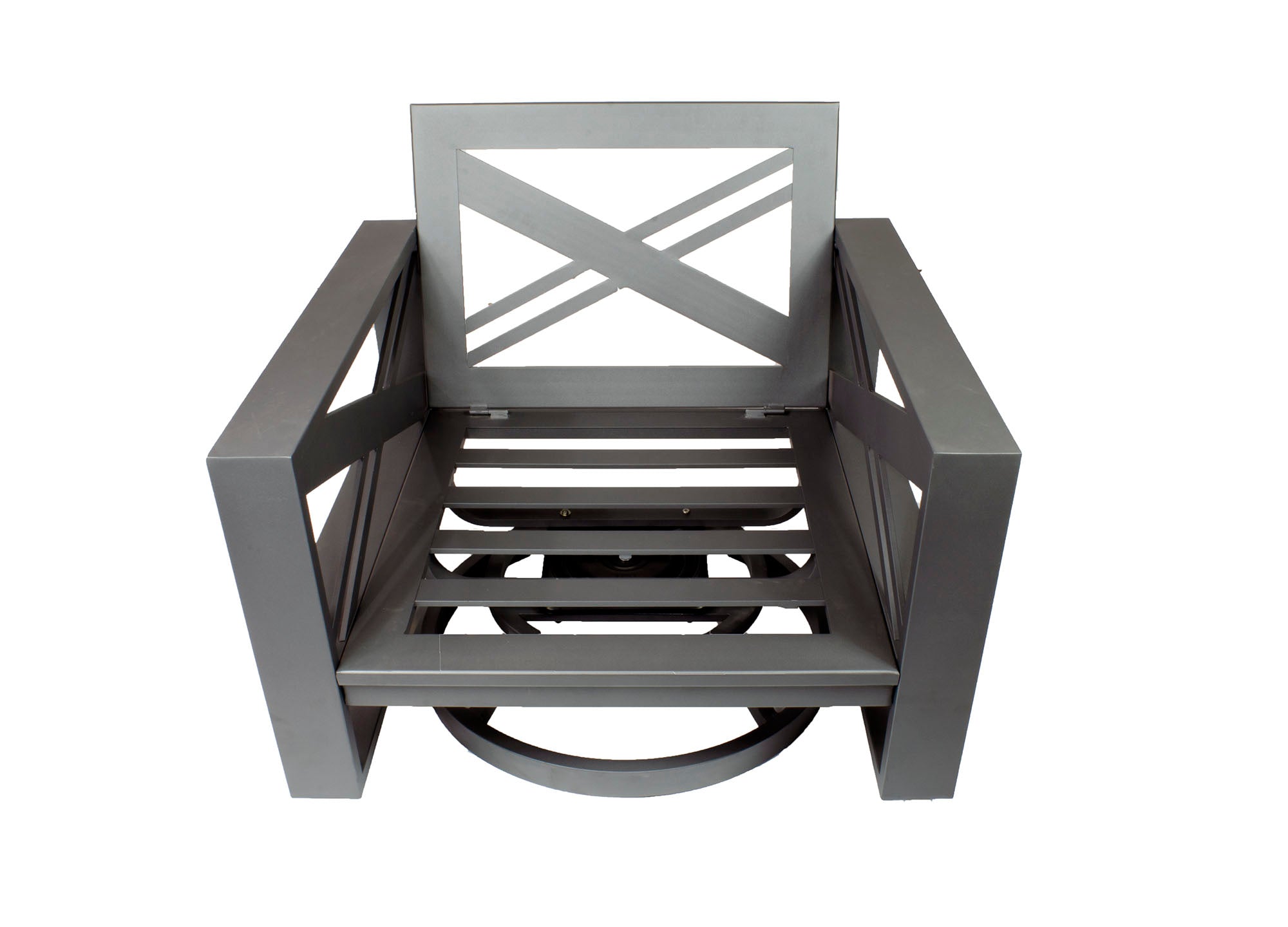 Jolee Swivel Club Chair Set of 2 - Aluminum - - Greathouse
