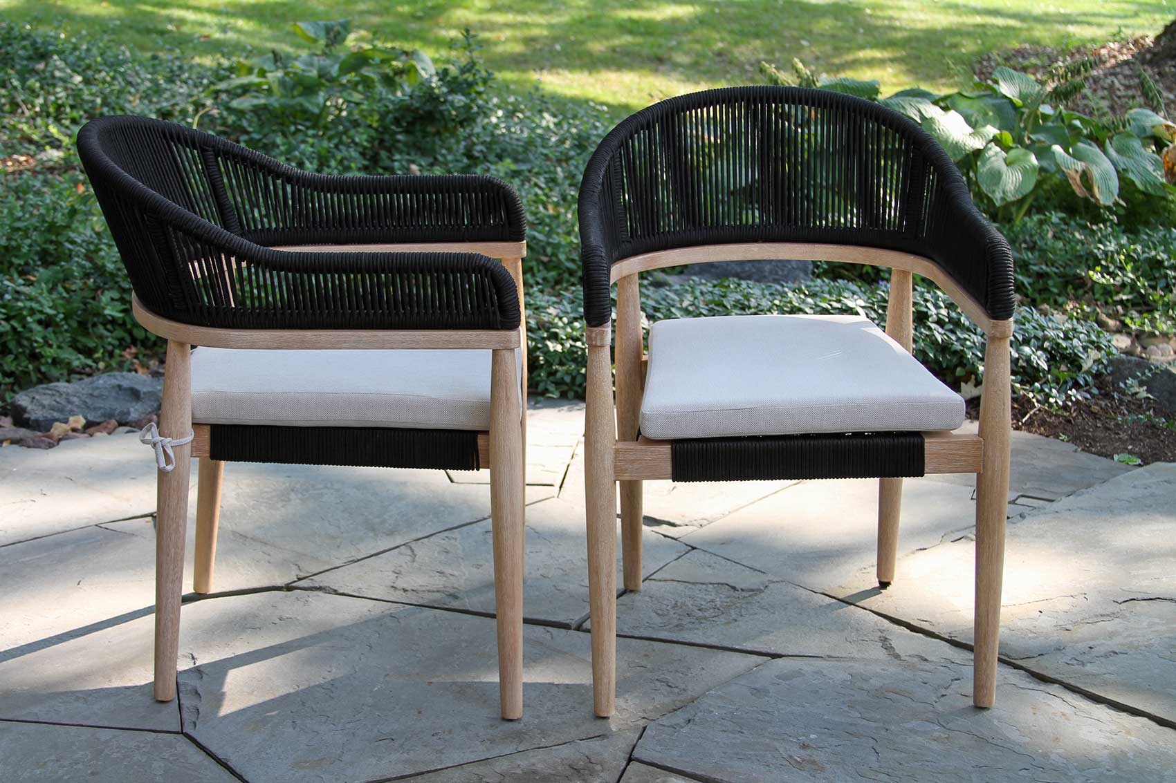 La Jolla Stacking Dining Chair - Black - Outdoor - - Greathouse