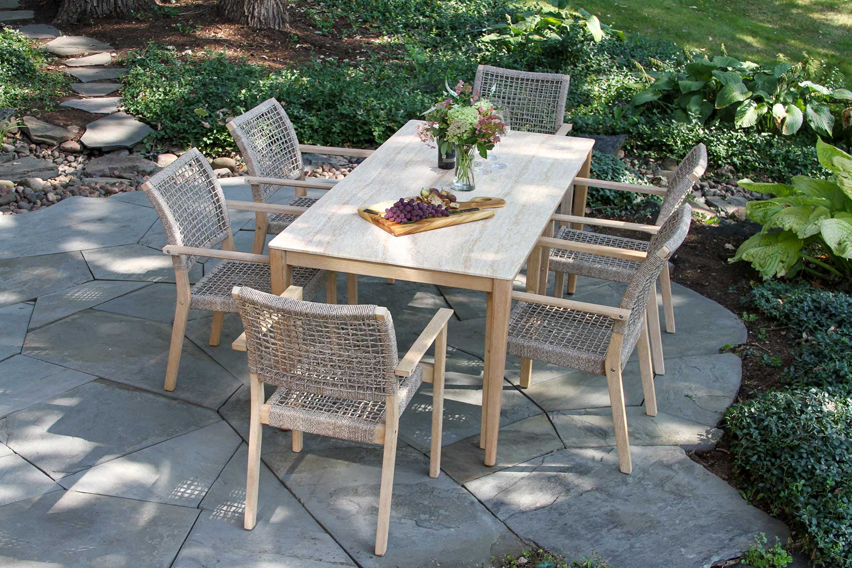 La Jolla 6 Piece Dining Set Travertine - 25% OFF