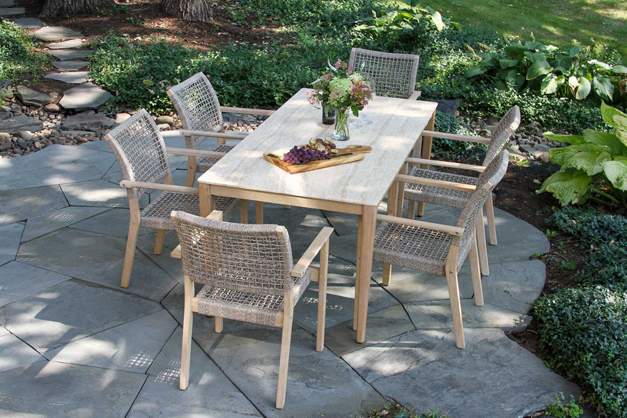 La Jolla 6 Piece Dining Set Travertine - 25% OFF