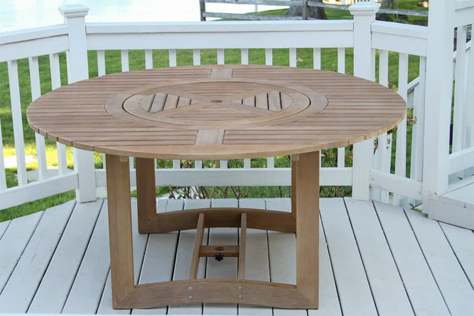 La Jolla Antique Wash 7 Piece Round Dining Set - SAVE 20% - Outdoor - - Greathouse
