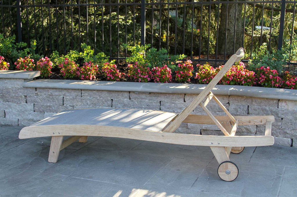 La Jolla Antique Wash Sling Chaise Lounger - Outdoor - - Greathouse