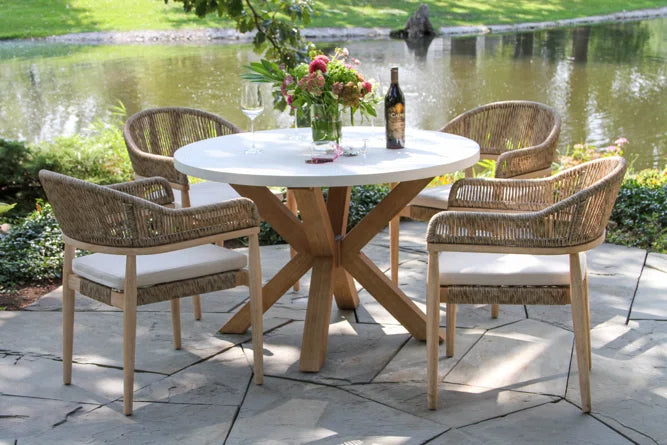 La Jolla Wash 48" Round Dining Table Set - SAVE 20%