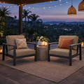 Landon Club Chair Set of 2 - Aluminum - - Greathouse
