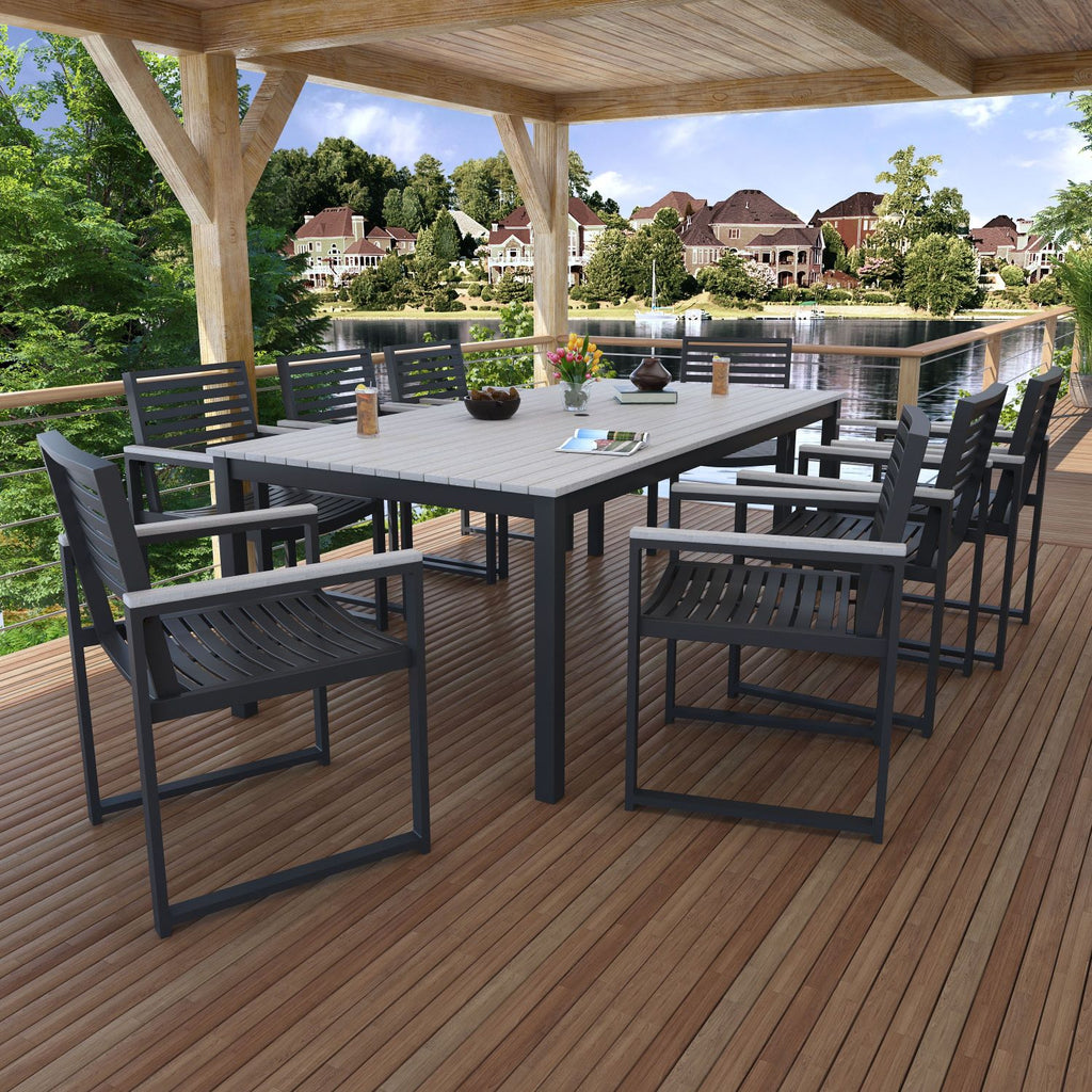 Landon 7 Pce Dining Set - Seashell - Marine Grade Polymer - - Greathouse