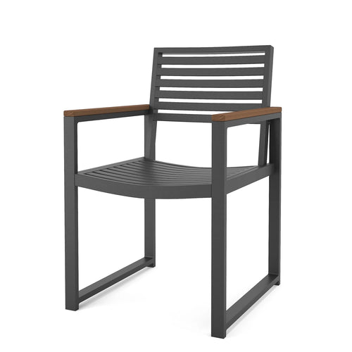 Landon Dining Arm Chair - Mahogany - Aluminum - - Greathouse