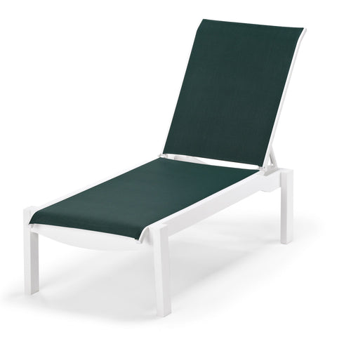 Leeward Stackable Sling Chaise Lounge - Outdoor Dining Chairs - - Greathouse